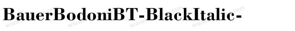 BauerBodoniBT-BlackItalic字体转换