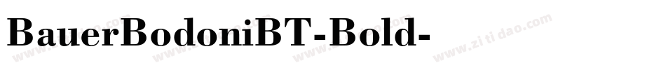 BauerBodoniBT-Bold字体转换