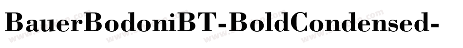 BauerBodoniBT-BoldCondensed字体转换