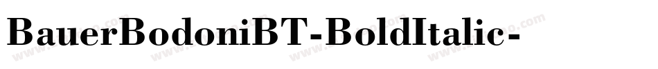 BauerBodoniBT-BoldItalic字体转换