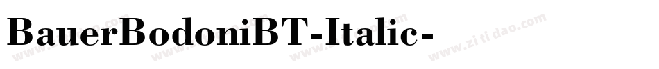BauerBodoniBT-Italic字体转换