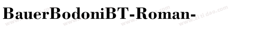 BauerBodoniBT-Roman字体转换