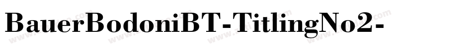 BauerBodoniBT-TitlingNo2字体转换