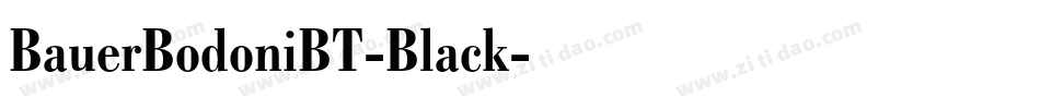 BauerBodoniBT-Black字体转换