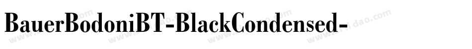 BauerBodoniBT-BlackCondensed字体转换