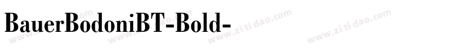 BauerBodoniBT-Bold字体转换