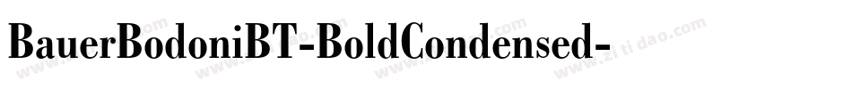 BauerBodoniBT-BoldCondensed字体转换