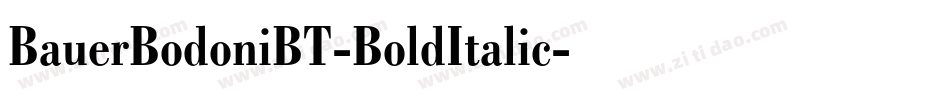 BauerBodoniBT-BoldItalic字体转换