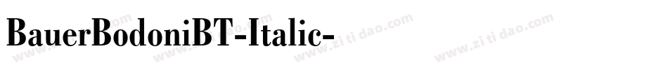 BauerBodoniBT-Italic字体转换