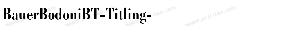 BauerBodoniBT-Titling字体转换