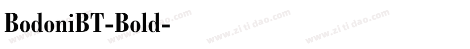 BodoniBT-Bold字体转换