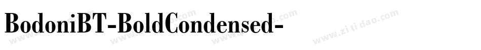 BodoniBT-BoldCondensed字体转换