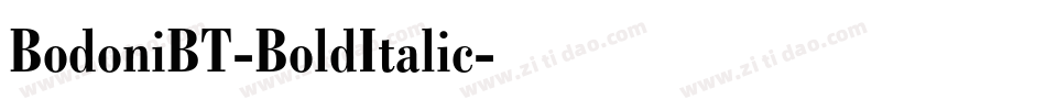 BodoniBT-BoldItalic字体转换