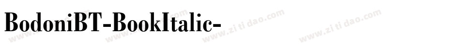 BodoniBT-BookItalic字体转换
