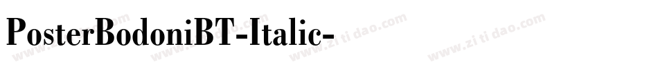 PosterBodoniBT-Italic字体转换