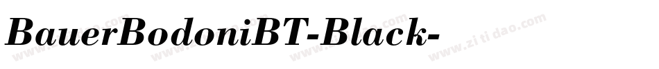 BauerBodoniBT-Black字体转换