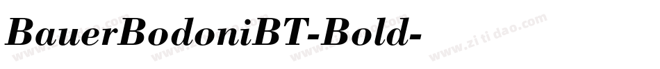 BauerBodoniBT-Bold字体转换