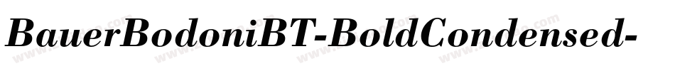 BauerBodoniBT-BoldCondensed字体转换
