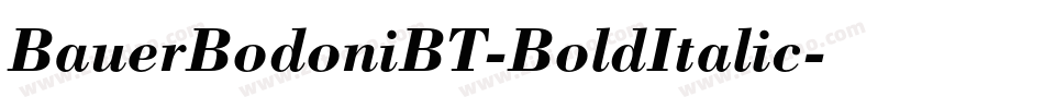 BauerBodoniBT-BoldItalic字体转换