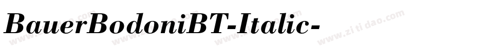BauerBodoniBT-Italic字体转换