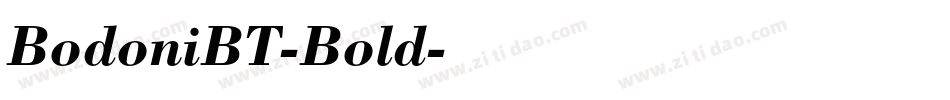 BodoniBT-Bold字体转换