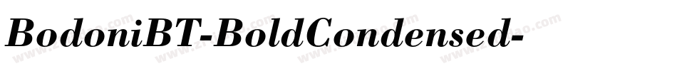 BodoniBT-BoldCondensed字体转换