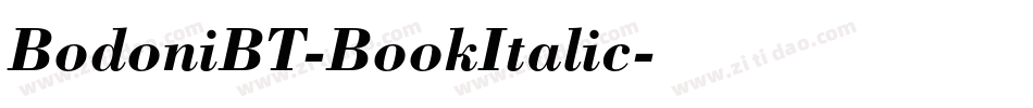 BodoniBT-BookItalic字体转换