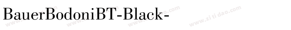 BauerBodoniBT-Black字体转换