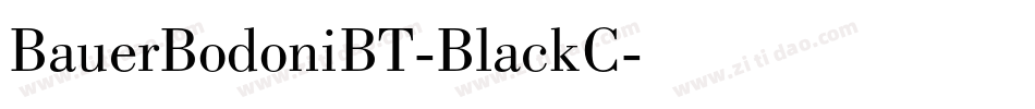 BauerBodoniBT-BlackC字体转换