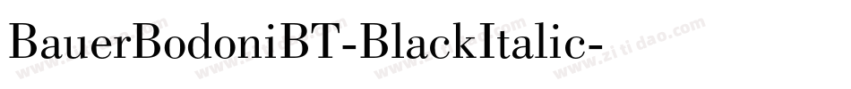 BauerBodoniBT-BlackItalic字体转换