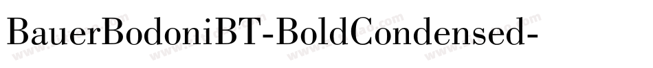 BauerBodoniBT-BoldCondensed字体转换