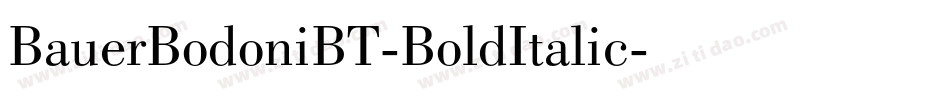 BauerBodoniBT-BoldItalic字体转换