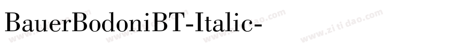 BauerBodoniBT-Italic字体转换