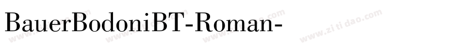 BauerBodoniBT-Roman字体转换