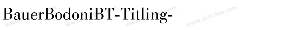 BauerBodoniBT-Titling字体转换