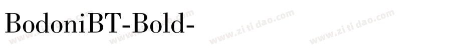 BodoniBT-Bold字体转换