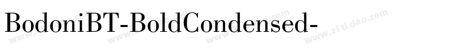 BodoniBT-BoldCondensed字体转换