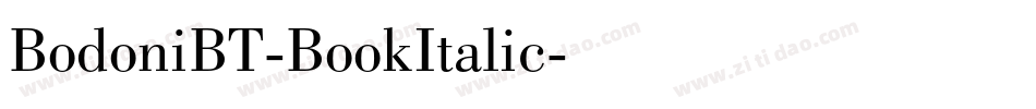 BodoniBT-BookItalic字体转换