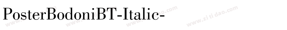 PosterBodoniBT-Italic字体转换