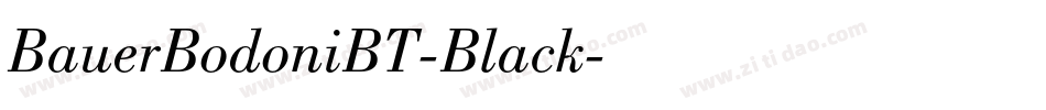 BauerBodoniBT-Black字体转换