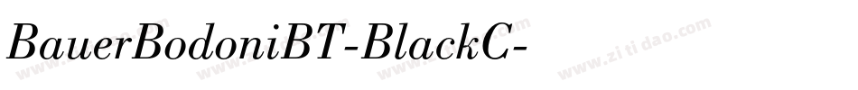BauerBodoniBT-BlackC字体转换