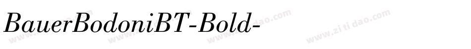 BauerBodoniBT-Bold字体转换