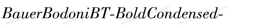 BauerBodoniBT-BoldCondensed字体转换