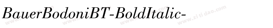 BauerBodoniBT-BoldItalic字体转换