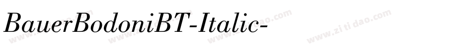 BauerBodoniBT-Italic字体转换