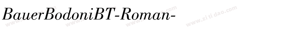 BauerBodoniBT-Roman字体转换