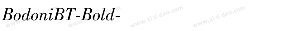 BodoniBT-Bold字体转换