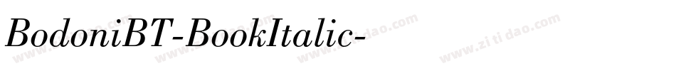 BodoniBT-BookItalic字体转换