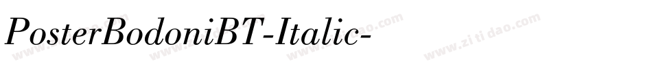 PosterBodoniBT-Italic字体转换