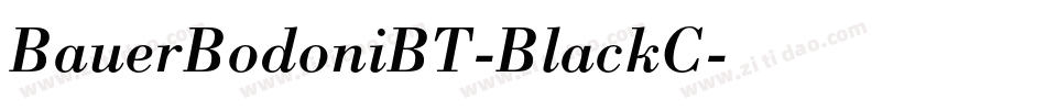 BauerBodoniBT-BlackC字体转换